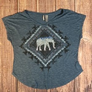 •3\$15• New Direction Weekend Elephant Top